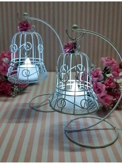 Imagen de Jaulita con pie y vela led souvenir