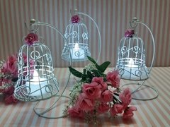 Jaulita con pie y vela led souvenir