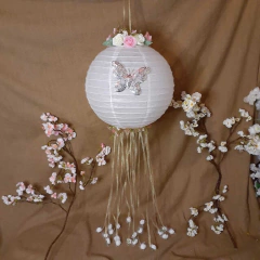 Ceremonia de cintas Esfera de papel con Flores y aplique - comprar online