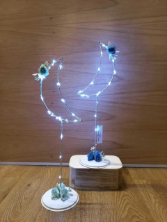 centro de mesa luna con luces led y flores - comprar online