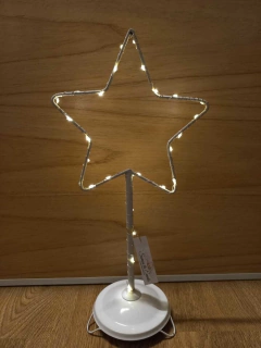 centro de mesa estrella con luces led 40 cm en internet