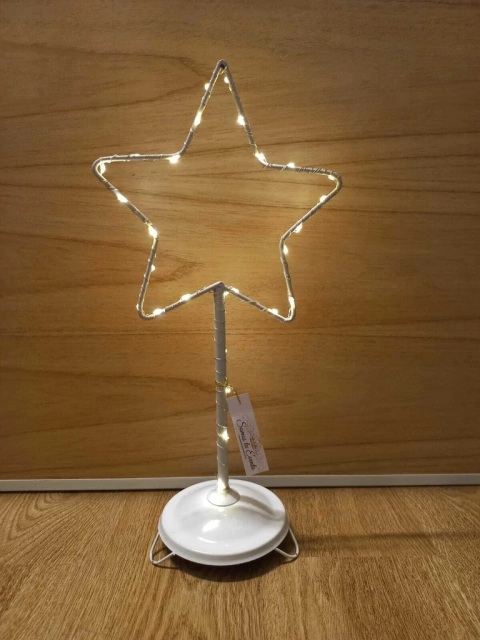 centro de mesa estrella con luces led 40 cm