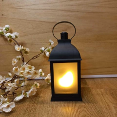 Candelabro Centro De Mesa Farol Vela Luz Led 23 cm