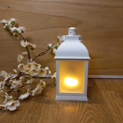 Candelabro Centro De Mesa Farol Vela Luz Led 23 cm en internet