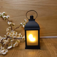 Candelabro Centro De Mesa Farol Vela Luz Led 23 cm