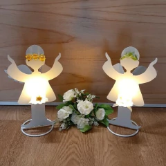 CENTRO DE MESA ANGELITO CHAPA CON VELA LED - comprar online