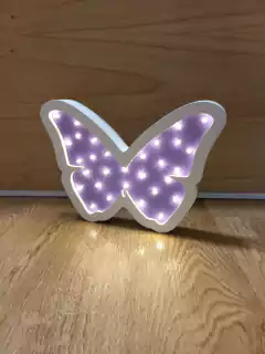 Velador Luz Led Mariposa - Somos tu Evento