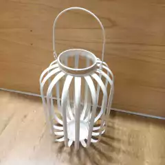 FANAL DE METAL CON PORTAVELA DE VIDRIO GRANDE 37,5 CM - tienda online