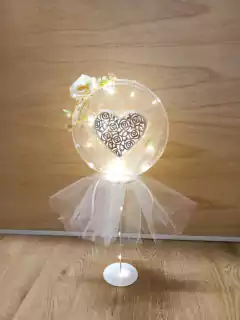 Centro de mesa tul con aplique y luz led - Somos tu Evento