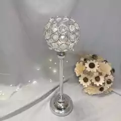 Imagen de CANDELABRO PRINCESA PORTAVELA CRYSTAL 43X11 CM