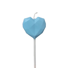 Vela De Cumpleaños DIAMANTE CORAZON PASTEL en internet