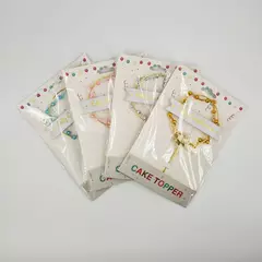 Imagen de Adorno para torta topper feliz cumpleaños con perlas