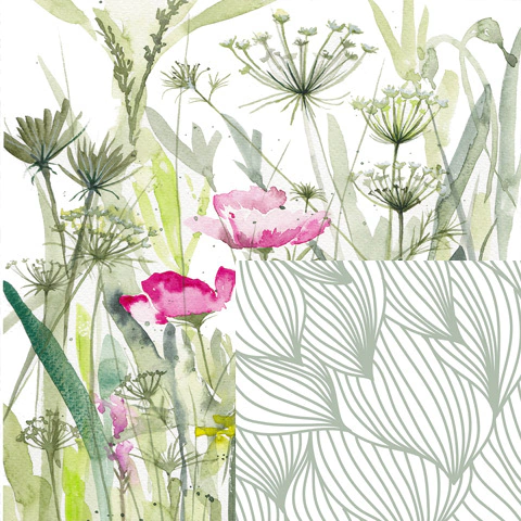 Papeles para origami "Dandelion" (15x15cm - Bifaz- pack x 20 papeles)