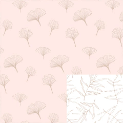 Papeles para origami "Ginkgo GOLD" ( Tamaño 15x15 cm, BIFAZ, pack x 20 papeles)