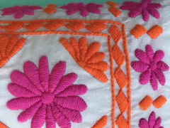 Kit de bordado mexicano "Azteca" ( fucsia+naranja) - comprar online