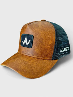 Boné couro caramelo - PRÉ VENDA - Berrantes Agrizzi 