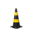 CONE PLÁSTICO 50 CM C/2 FAIXAS PT/AMARELO