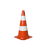 CONE PLÁSTICO 50 CM C/2 FAIXAS LR/BRANCO