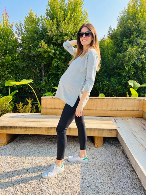 Calza Embarazada Ribb Lycra Negro - LIMITED EDITION -