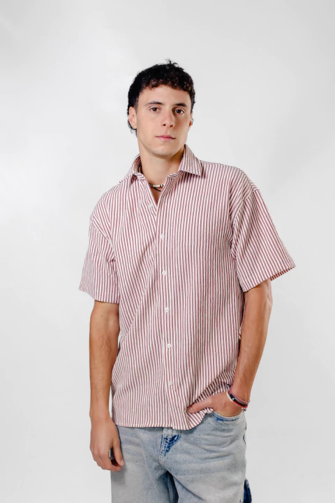 CAMISA RAYADA ROJA