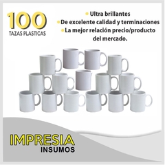 PROMO - 100 Tazas plasticas rectas