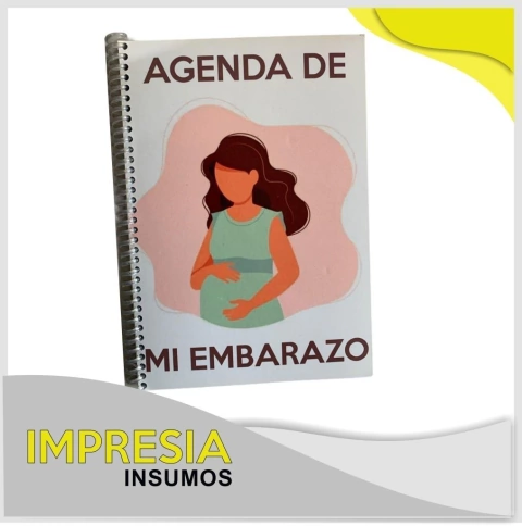 Agendas para la embarazada con tapas de cartulina sublimable