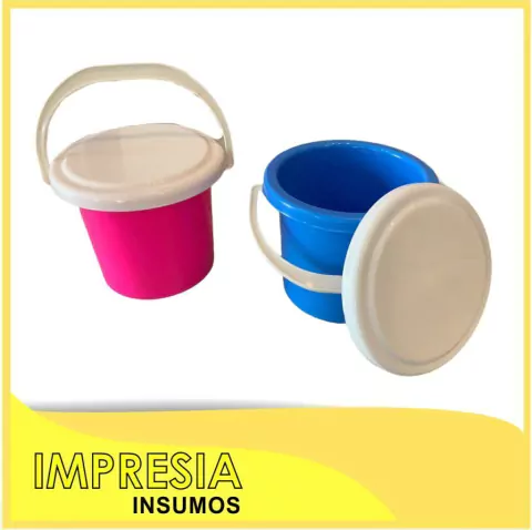 Baldes playeros con tapa blanca sublimable
