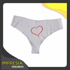 Bombachas Cola Less 2da Piel lisos Blanco (talles 1 al 4)
