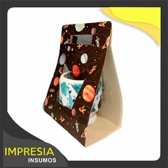 Cajas para tazas o mates: abiertas de carton sublimable (triangulares)