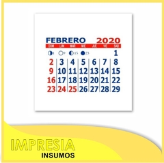 Calendarios mignon 7 x 6,5cm (pack de 25 calendarios)
