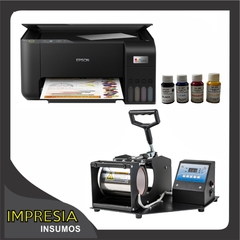 COMBO 10 Estampadora de tazas rectas + Impresora A4 L3210 + Regalos