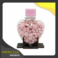 Envases corazon con tapa plastica