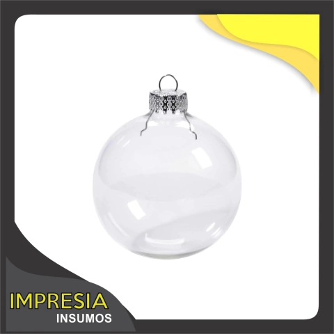 PROMO - 10 Esferas navidenas transparentes N6 (6 cm, para rellenar)