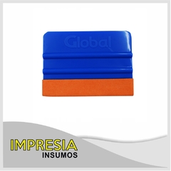 Espatula Azul con fieltro de tela naranja