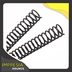 Espiral de PVC 40mm capacidad 360 hojas - paquete 12 unidades.
