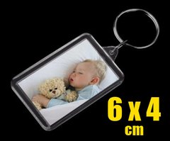 Llaveros acrilicos portafotos rectangulares 6x4 (pack de 25 llaveros) - comprar online