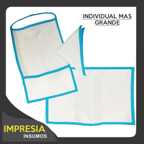 Sets para jardin de tela con individal extendido (bordes bies de colores) - comprar online
