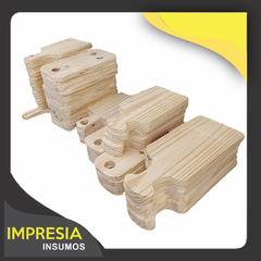 Tablas de madera rectangulares chicas con mango empunadura