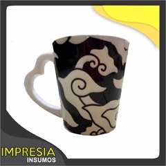 Tazas plasticas rectas asa corazon