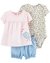Set 3 piezas Body, Remera y Short Pollito Carter's 1h355410