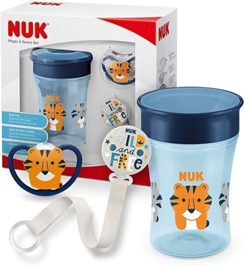 Set Vaso magic y Chupete space Nuk