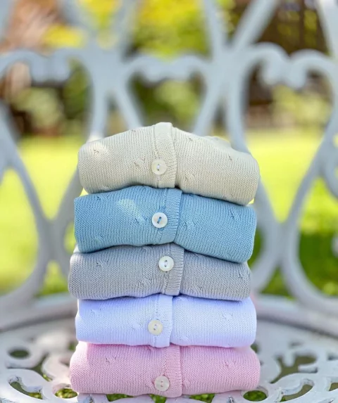 saquito tejido + gorro