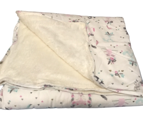 Mantas Corderito y Estampado 110x150 - comprar online