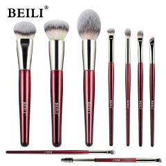 SET 9 BROCHAS PARA ROSTRO Y OJOS VEGANAS BEILI - comprar online