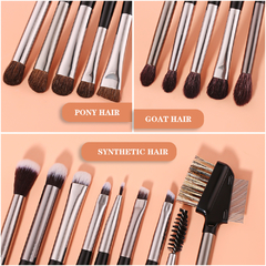 Set 35 Brochas Para Rostro Y Ojos Pelo Mixto Beili Luxury en internet