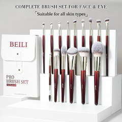 SET 15 BROCHAS PARA ROSTRO Y OJOS VEGANAS BEILI
