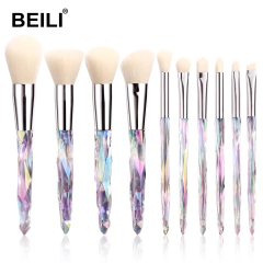 Set 10 Brochas Para Ojos Y Rostro Pelo Sintético Beili