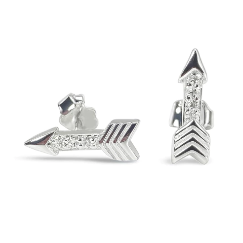 Aros de Flechas con piedras de Plata 925 (LE4880) - comprar online