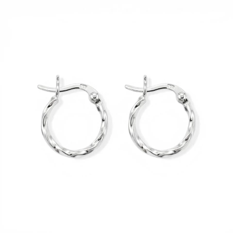 Aros Argollas con Bayoneta de Plata 925 (LAR444)