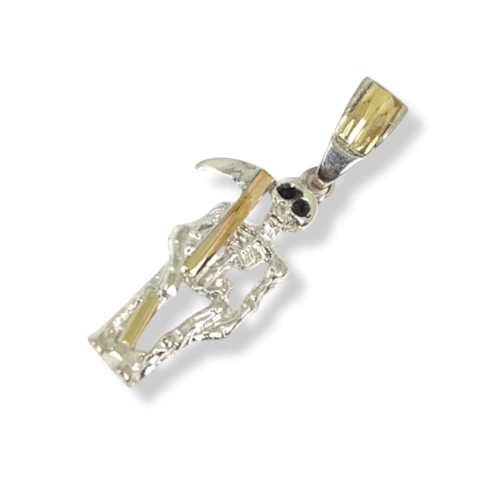 Dije San La Muerte De Plata (D048) (sin Cadena) - comprar online